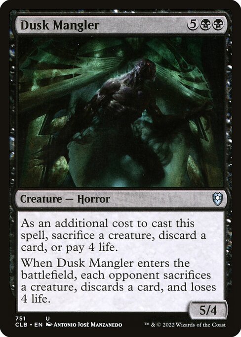 Dusk Mangler - Commander Legends: Battle for Baldur's Gate Magic card