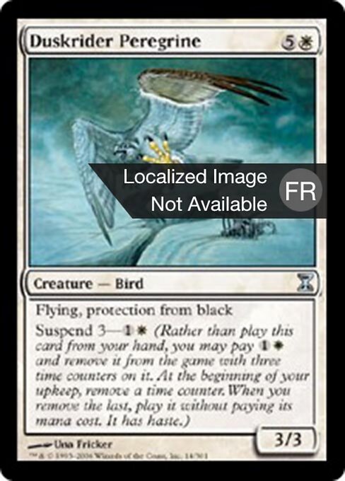 Dämmerlichtwanderfalke (Duskrider Peregrine) - Time Spiral (#14) - Illustrated by Una Fricker - Magic: The Gathering Card