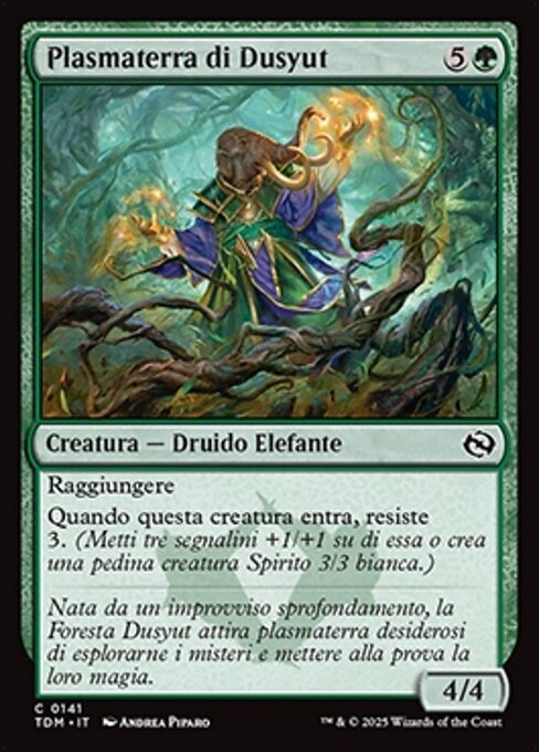 Dusyut-Erdkerber (Dusyut Earthcarver) - Tarkir: Dragonstorm (#141) - Illustrated by Andrea Piparo - Magic: The Gathering Card