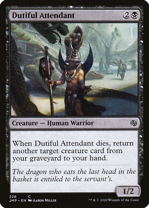 Dutiful Attendant - Jumpstart (#226) - Illustrated by Aaron Miller - Magic: The Gathering Card