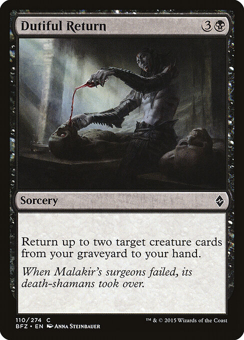 Dutiful Return - Battle for Zendikar Magic card