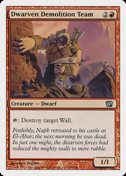 Dwarven Demolition Team - Eighth Edition Magic card