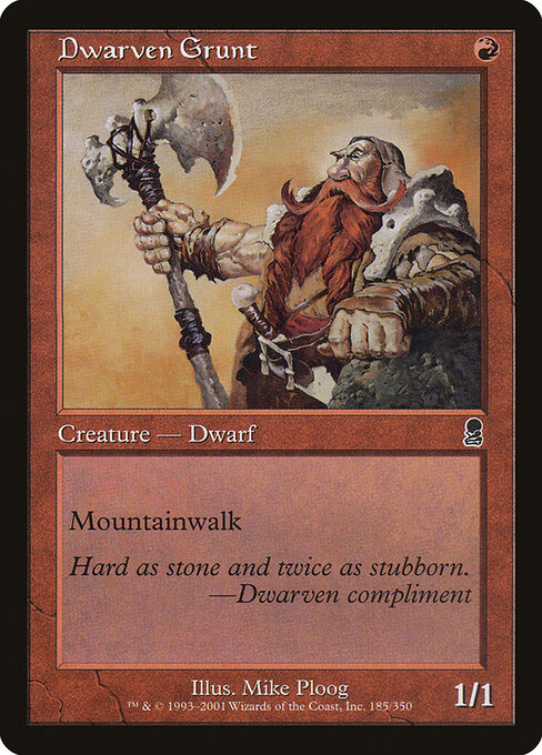 Dwarven Grunt - Odyssey Magic card