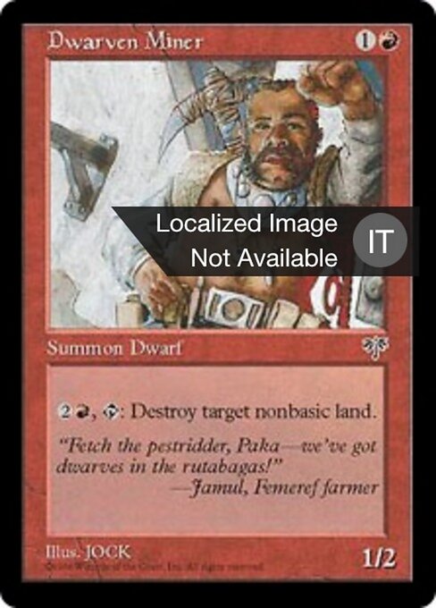 Dwarven Miner - World Championship Decks 1998 (#br169sb) - Illustrated by Jock - Magic: The Gathering Card