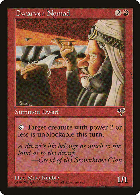 Dwarven Nomad - Mirage Magic card