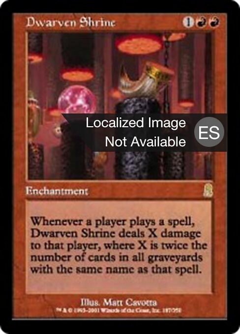 Altar enano (Dwarven Shrine) - Odyssey (#187) - Illustrated by Matt Cavotta - Magic: The Gathering Card