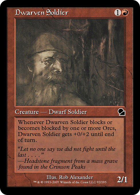 Dwarven Soldier - Masters Edition Magic card