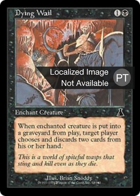 Gemido al morir (Dying Wail) - Urza's Destiny (#58) - Illustrated by Brian Snõddy - Magic: The Gathering Card