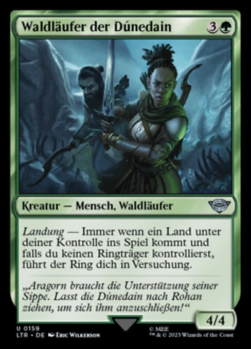 杜内丹游民 (Dúnedain Rangers) - The Lord of the Rings: Tales of Middle-earth (#159) - Illustrated by Eric Wilkerson - Magic: The Gathering Card