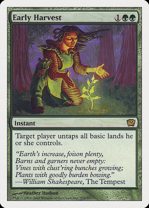 Early Harvest - Ninth Edition Magic card