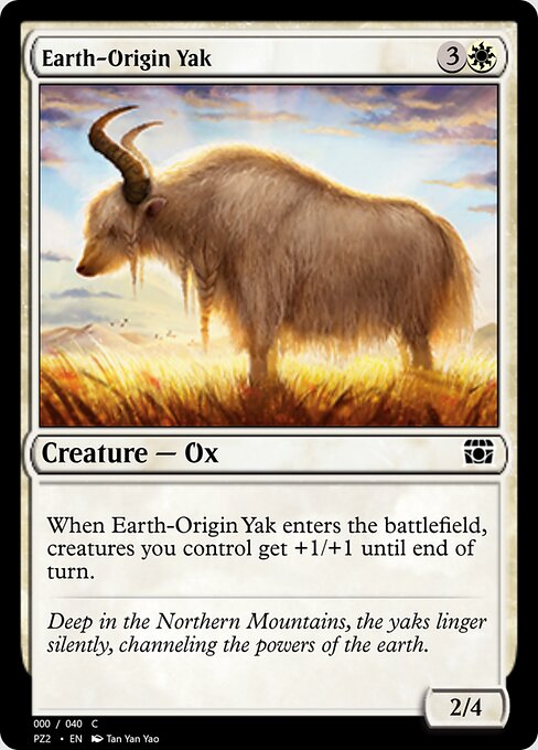 Earth-Origin Yak - Treasure Chest (#70821) - Illustrated by Tan Yan Yao - Magic: The Gathering Card