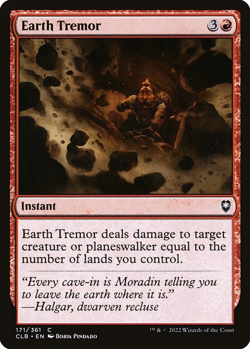 Earth Tremor - Commander Legends: Battle for Baldur's Gate Magic card