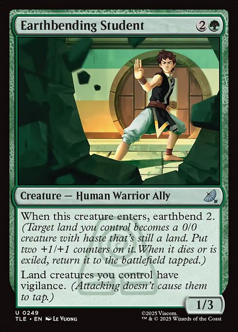Schüler des Erdbändigens (Earthbending Student) - Avatar: The Last Airbender Eternal (#249) - Illustrated by Le Vuong - Magic: The Gathering Card