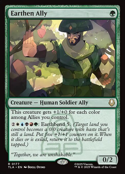 Earthen Ally - Avatar: The Last Airbender (#177) - Illustrated by Boell Oyino - Magic: The Gathering Card