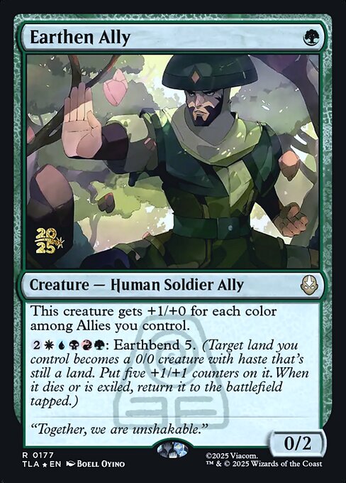 Aliado térreo (Earthen Ally) - Avatar: The Last Airbender (#177) - Illustrated by Boell Oyino - Magic: The Gathering Card
