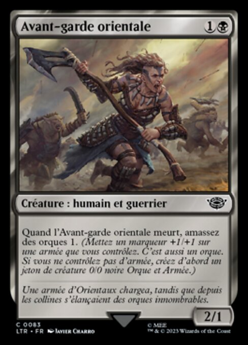 Vorhut der Ostlinge (Easterling Vanguard) - The Lord of the Rings: Tales of Middle-earth (#83) - Illustrated by Javier Charro - Magic: The Gathering Card