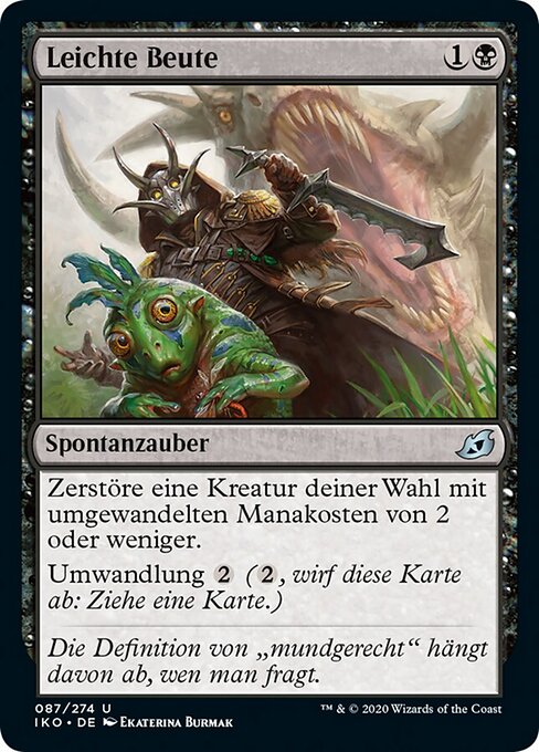 Preda Facile (Easy Prey) - Ikoria: Lair of Behemoths (#87) - Illustrated by Ekaterina Burmak - Magic: The Gathering Card