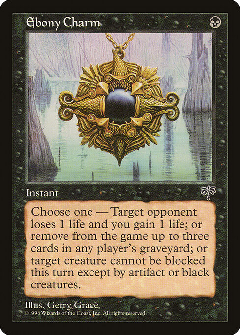 Ebony Charm - Mirage Magic card