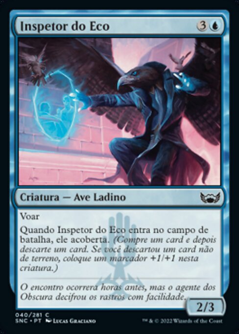 Inspetor do Eco (Echo Inspector) - Streets of New Capenna (#40) - Illustrated by Lucas Graciano - Magic: The Gathering Card