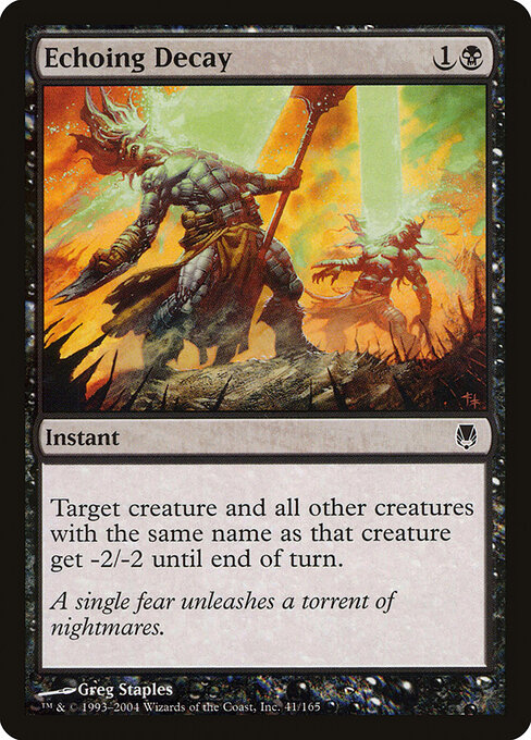 Echoing Decay - Darksteel (#41) - Illustrated by Greg Staples - Magic: The Gathering Card
