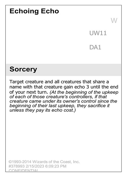 Echoing Echo - Unknown Event Magic card