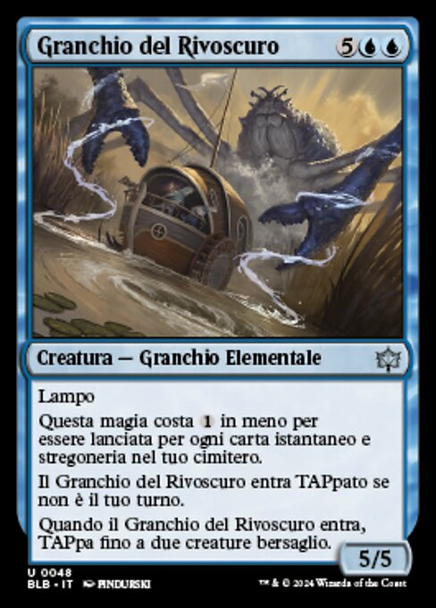 Cangrejo arremolinante (Eddymurk Crab) - Bloomburrow (#48) - Illustrated by PINDURSKI - Magic: The Gathering Card