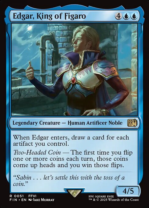 Edgar, King of Figaro - Final Fantasy (#51) - Illustrated by Jake Murray - Magic: The Gathering Card