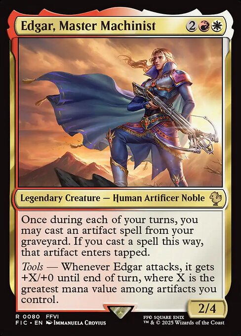 Edgar, Master Machinist - Final Fantasy Commander Magic card