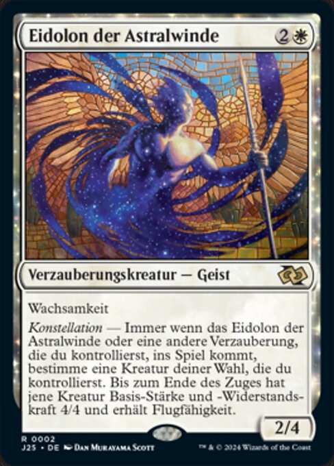 Eidolon der Astralwinde (Eidolon of Astral Winds) - Foundations Jumpstart (#2) - Illustrated by Dan Murayama Scott - Magic: The Gathering Card