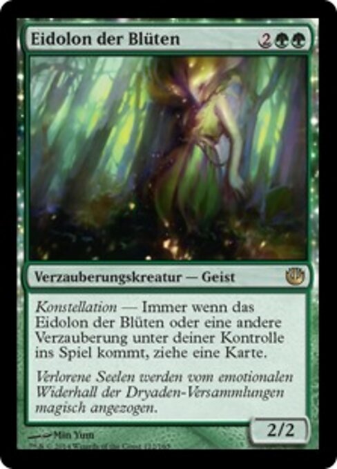 Eidolon der Blüten (Eidolon of Blossoms) - Journey into Nyx (#122) - Illustrated by Min Yum - Magic: The Gathering Card
