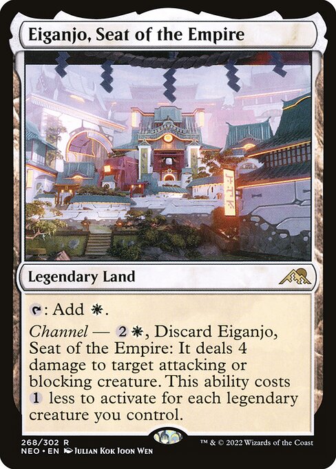 Eiganjo, Seat of the Empire - Kamigawa: Neon Dynasty (#268) - Illustrated by Julian Kok Joon Wen - Magic: The Gathering Card