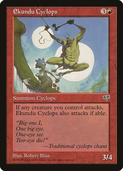 Ekundu Cyclops - Mirage Magic card