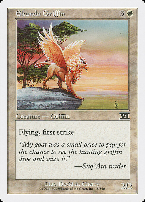 Ekundu Griffin - Classic Sixth Edition Magic card
