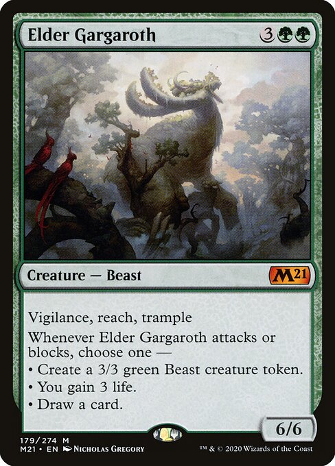 Elder Gargaroth - Core Set 2021 (#179) - Illustrated by Nicholas Gregory - Magic: The Gathering Card