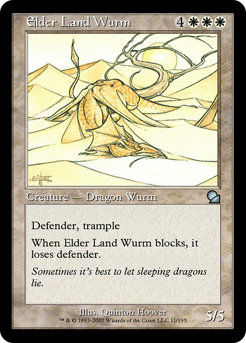 Elder Land Wurm - Masters Edition (#11) - Illustrated by Quinton Hoover - Magic: The Gathering Card