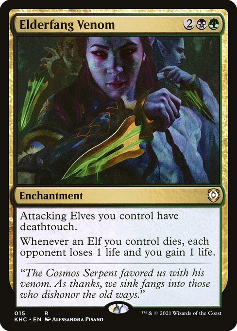 Elderfang Venom - Kaldheim Commander Magic card