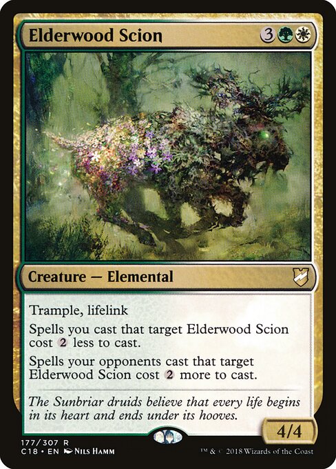 Elderwood Scion - Commander 2018 (#177) - Illustrated by Nils Hamm - Magic: The Gathering Card