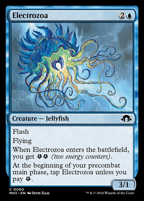 Elettrozoa (Electrozoa) - Modern Horizons 3 (#60) - Illustrated by Steve Ellis - Magic: The Gathering Card