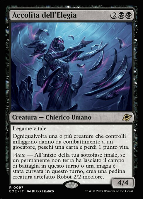 エレジーの見（み）習（なら）い (Elegy Acolyte) - Edge of Eternities (#97) - Illustrated by Diana Franco - Magic: The Gathering Card