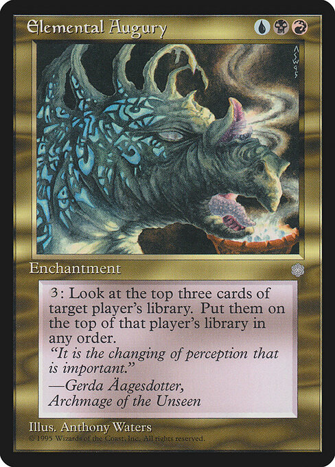 Natürliche Vorahnung (Elemental Augury) - Ice Age (#286) - Illustrated by Anthony S. Waters - Magic: The Gathering Card