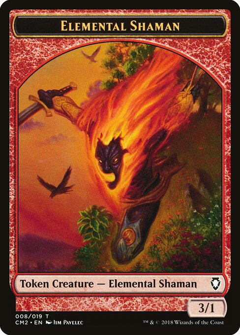 Elemental Shaman - Lorwyn Tokens (#6) - Illustrated by Jim Pavelec - Magic: The Gathering Card