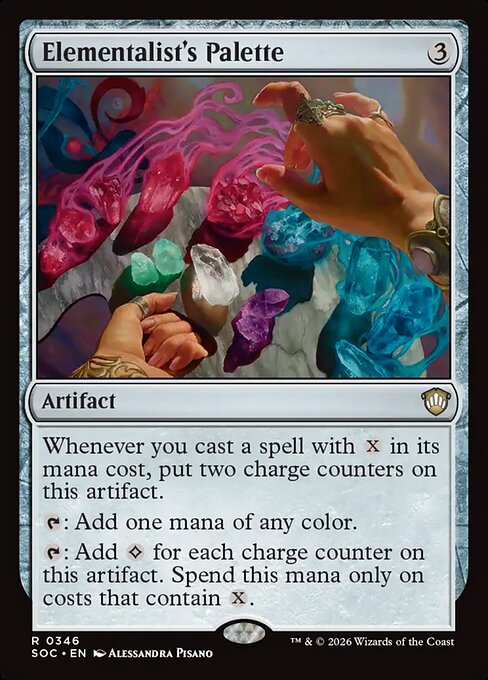 Elementalist's Palette - Secrets of Strixhaven Commander (#346) - Illustrated by Alessandra Pisano - Magic: The Gathering Card