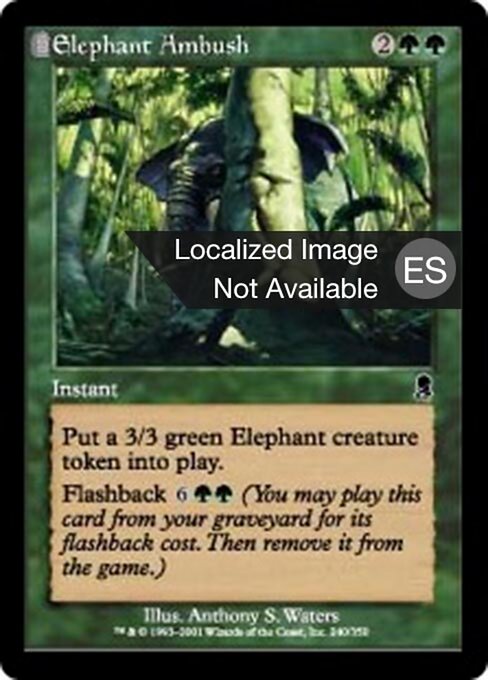象の待ち伏せ (Elephant Ambush) - Odyssey (#240) - Illustrated by Anthony S. Waters - Magic: The Gathering Card
