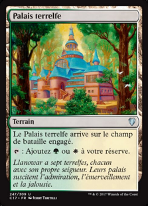 Palais terrelfe (Elfhame Palace) - Commander 2017 (#247) - Illustrated by Jerry Tiritilli - Magic: The Gathering Card