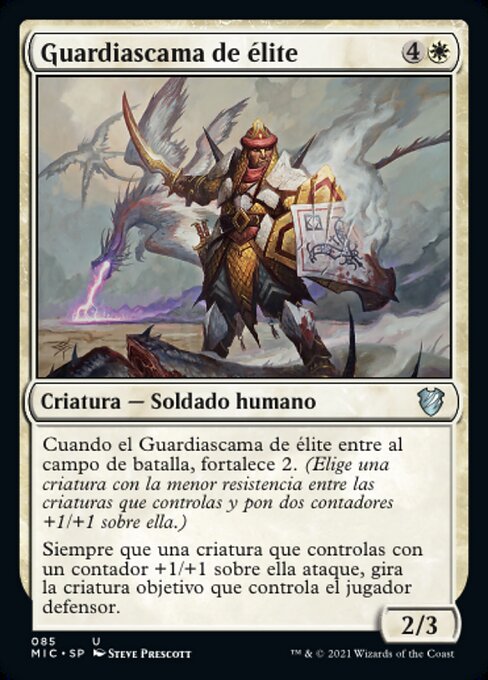 Schuppenwächter-Elite (Elite Scaleguard) - Midnight Hunt Commander (#85) - Illustrated by Steve Prescott - Magic: The Gathering Card