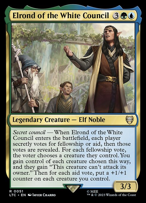 Elrond of the White Council - Tales of Middle-earth Commander Magic card