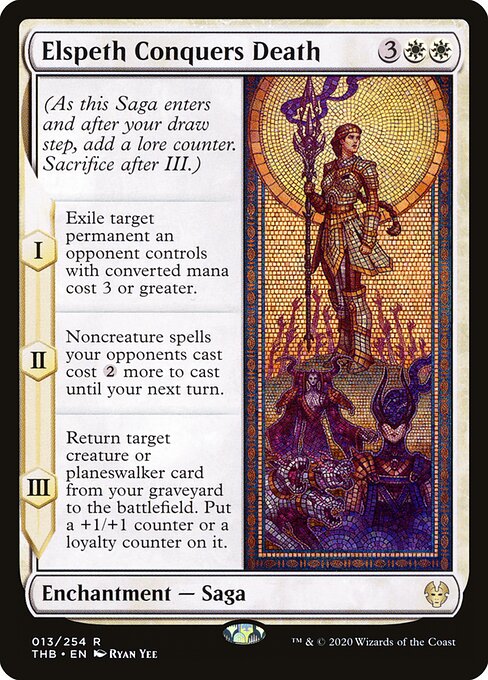 Elspeth Conquers Death - Theros Beyond Death (#13) - Illustrated by Ryan Yee - Magic: The Gathering Card