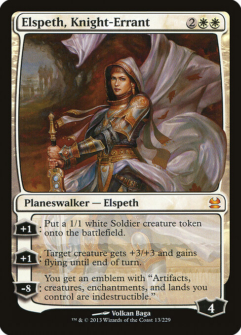 Elspeth, Knight-Errant - Modern Masters (#13) - Illustrated by Volkan Baǵa - Magic: The Gathering Card