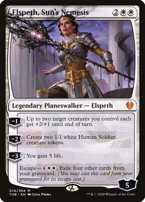 Elspeth, Sun's Nemesis - Theros Beyond Death Magic card