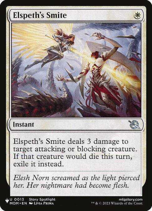 エルズペスの強打 (Elspeth's Smite) - Foundations (#493) - Illustrated by Livia Prima - Magic: The Gathering Card